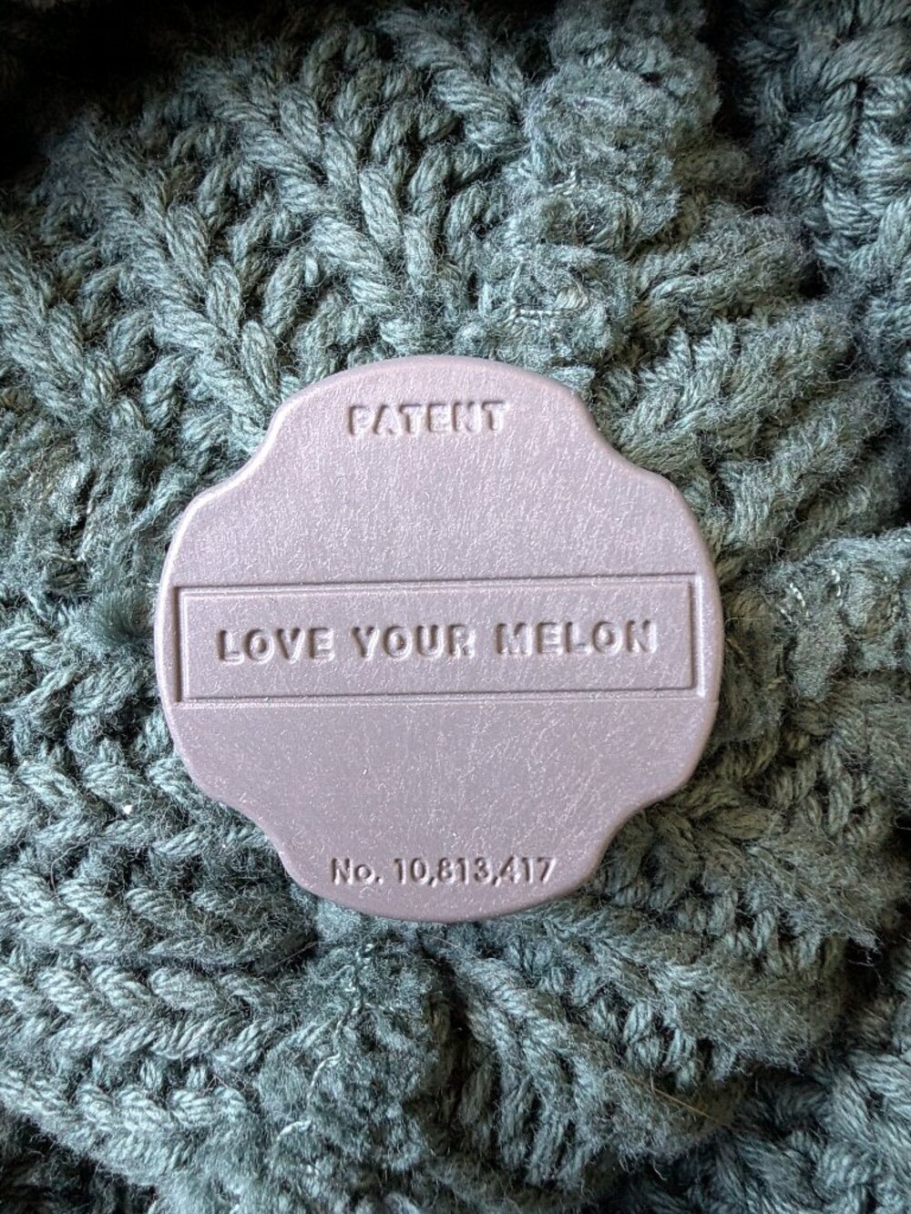 Love Your Melon Sage Green Chunky Knit Faux Fur Pom Beanie - Picture 3 of 5